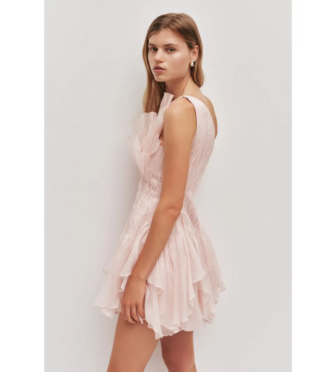 Aje Nisha Mini Dress in Rosewater Size AU8 for rent on The Volte - main image