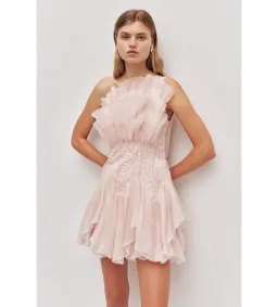 Aje Nisha Mini Dress in Rosewater Size AU8 for rent on The Volte - image 1