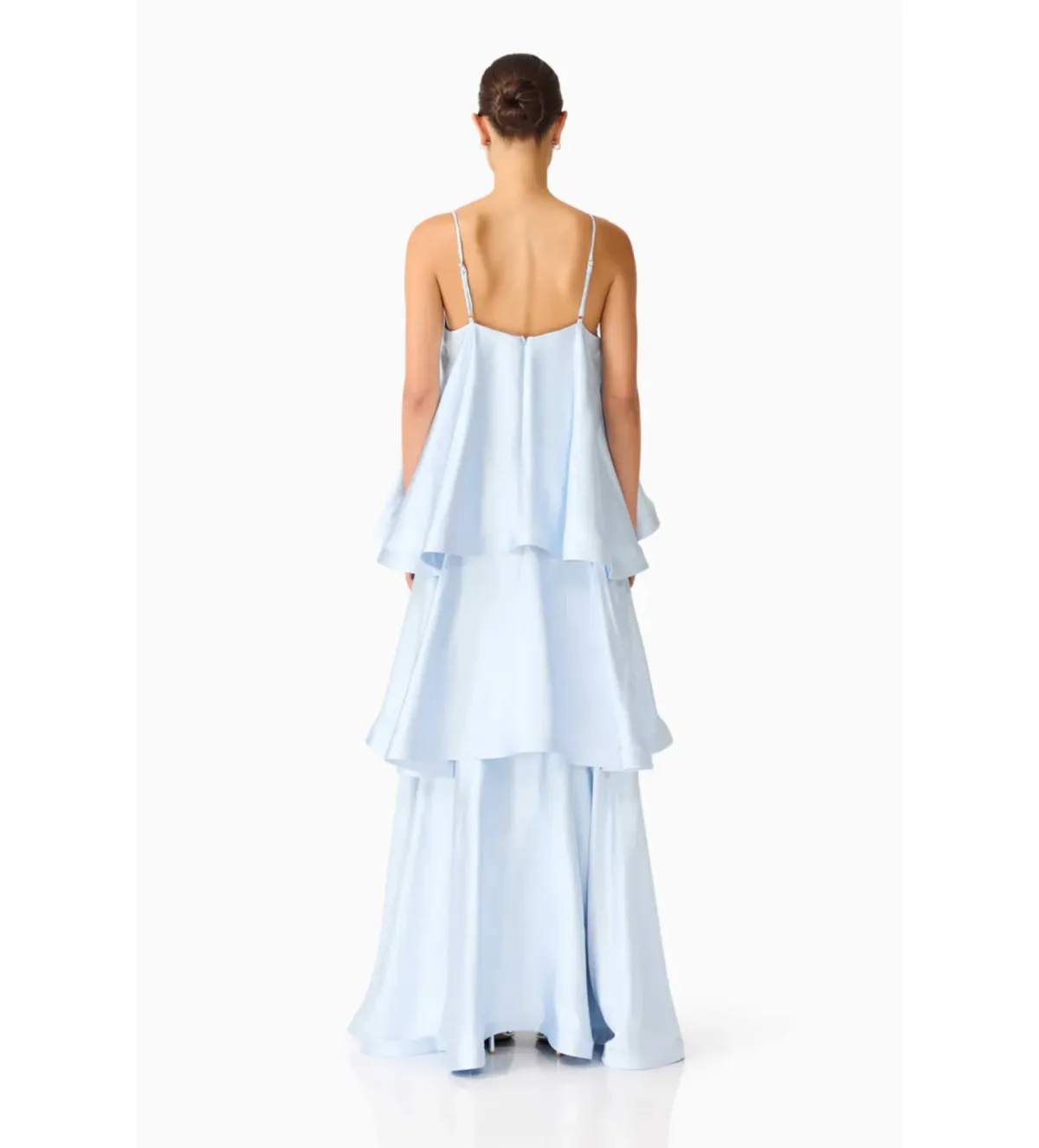 Elliatt Tilly Tiered Maxi Dress in Pale Blue Size L/AU12 - Image 3