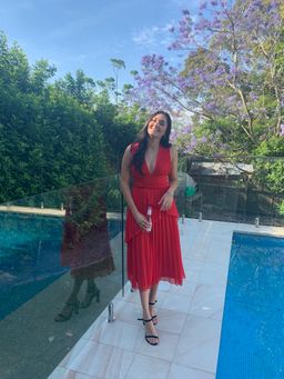 Talulah Sugar and spice red hot midi dress size 10 for rent on The Volte - image 2