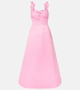 Rianne floral-appliqué maxi dress by Leo Lin Size 8 for rent on The Volte - image 4