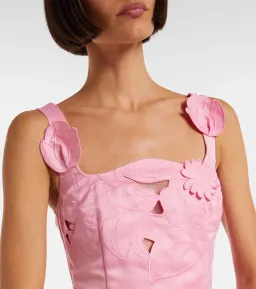 Rianne floral-appliqué maxi dress by Leo Lin Size 8 for rent on The Volte - image 3