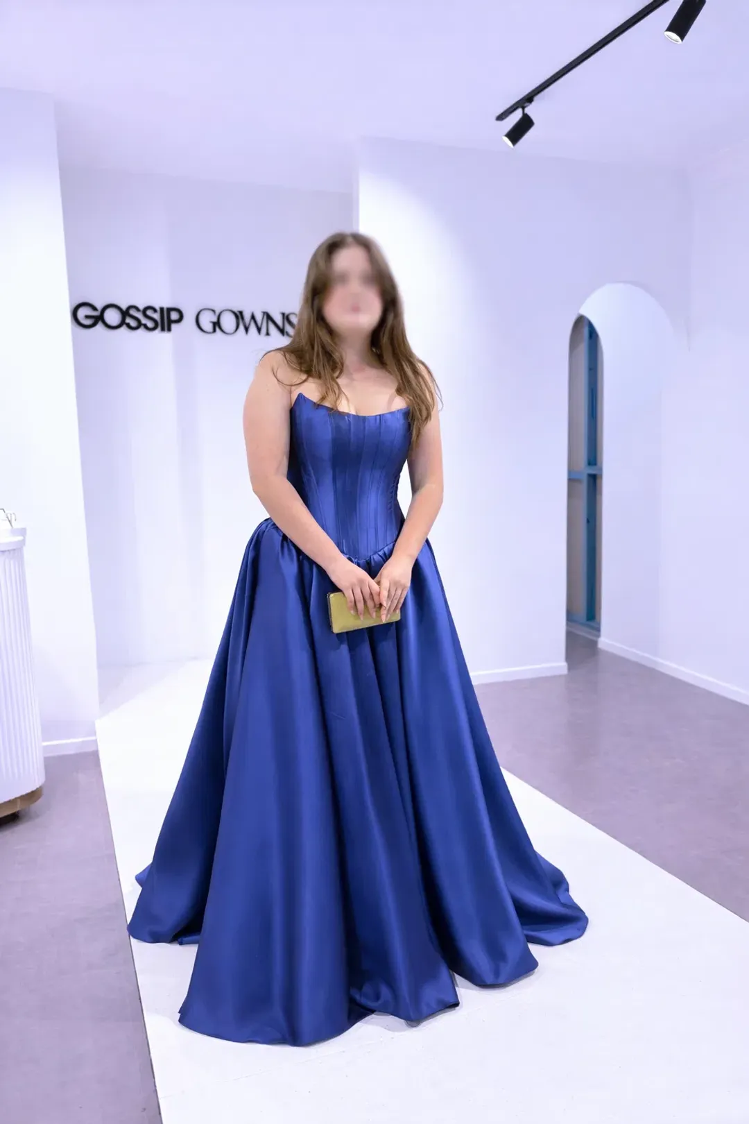 Francesca – Mikado Navy Formal Dress - Size 12 for rent on The Volte - main image