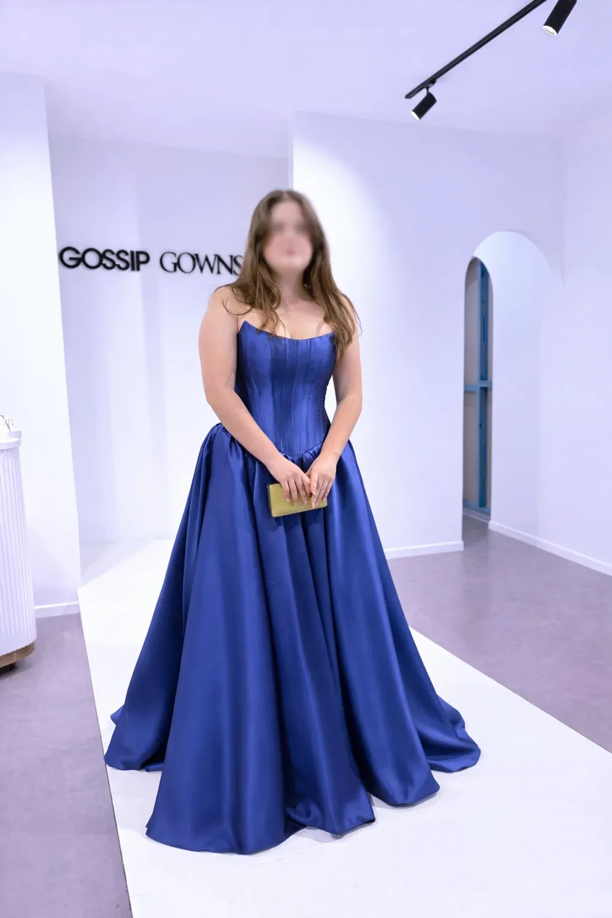 Francesca – Mikado Navy Formal Dress - Size 12 - Image 2