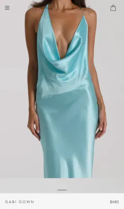 Nat Rolt Turquoise Gabi Gown size 8 for rent on The Volte - image 4
