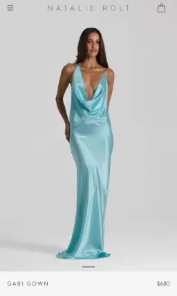 Nat Rolt Turquoise Gabi Gown size 8 for rent on The Volte - image 1