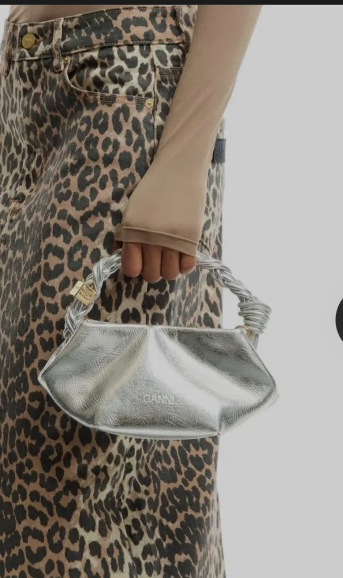 Silver Ganni mini bou bag - Image 2