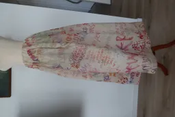 ZIMMERMANN Cream Voluminous Maxi Skirt with Multicoloured Writing Size 8 for rent on The Volte - image 4