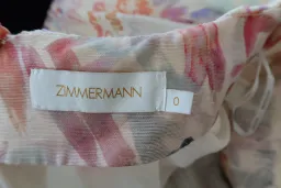 ZIMMERMANN Cream Voluminous Maxi Skirt with Multicoloured Writing Size 8 for rent on The Volte - image 7