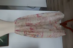 ZIMMERMANN Cream Voluminous Maxi Skirt with Multicoloured Writing Size 8 for rent on The Volte - image 5