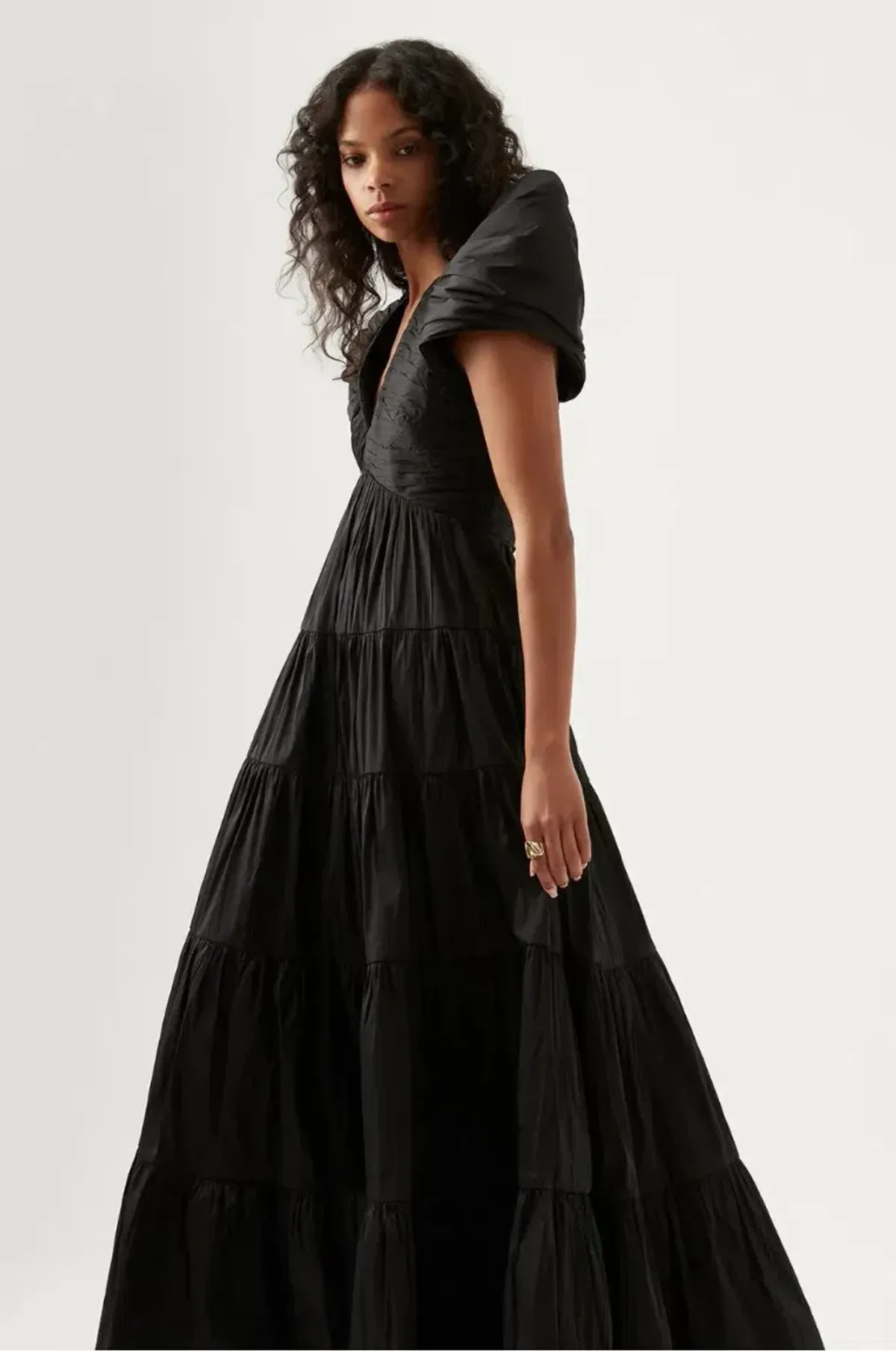 Aje Statuesque Tiered Gown Black Size AU 6 - Image 2
