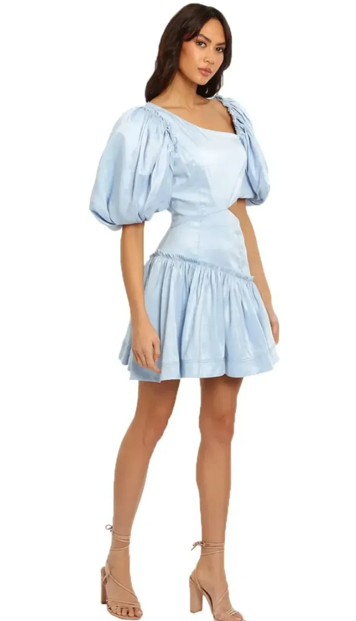 Aje Chateau Cutout Mini Dress Blue size 10 - Image 5