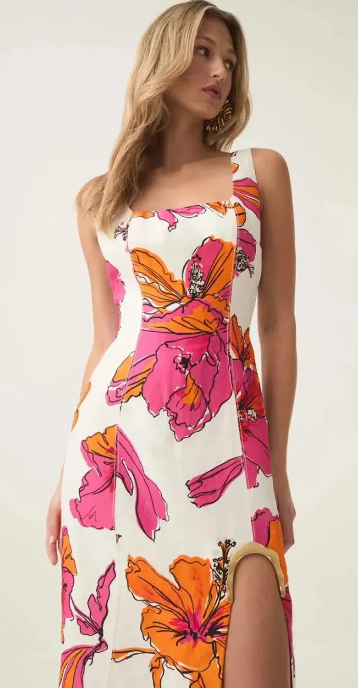 Aje Flourish Hibiscus Midi Dress size 6 - Image 2