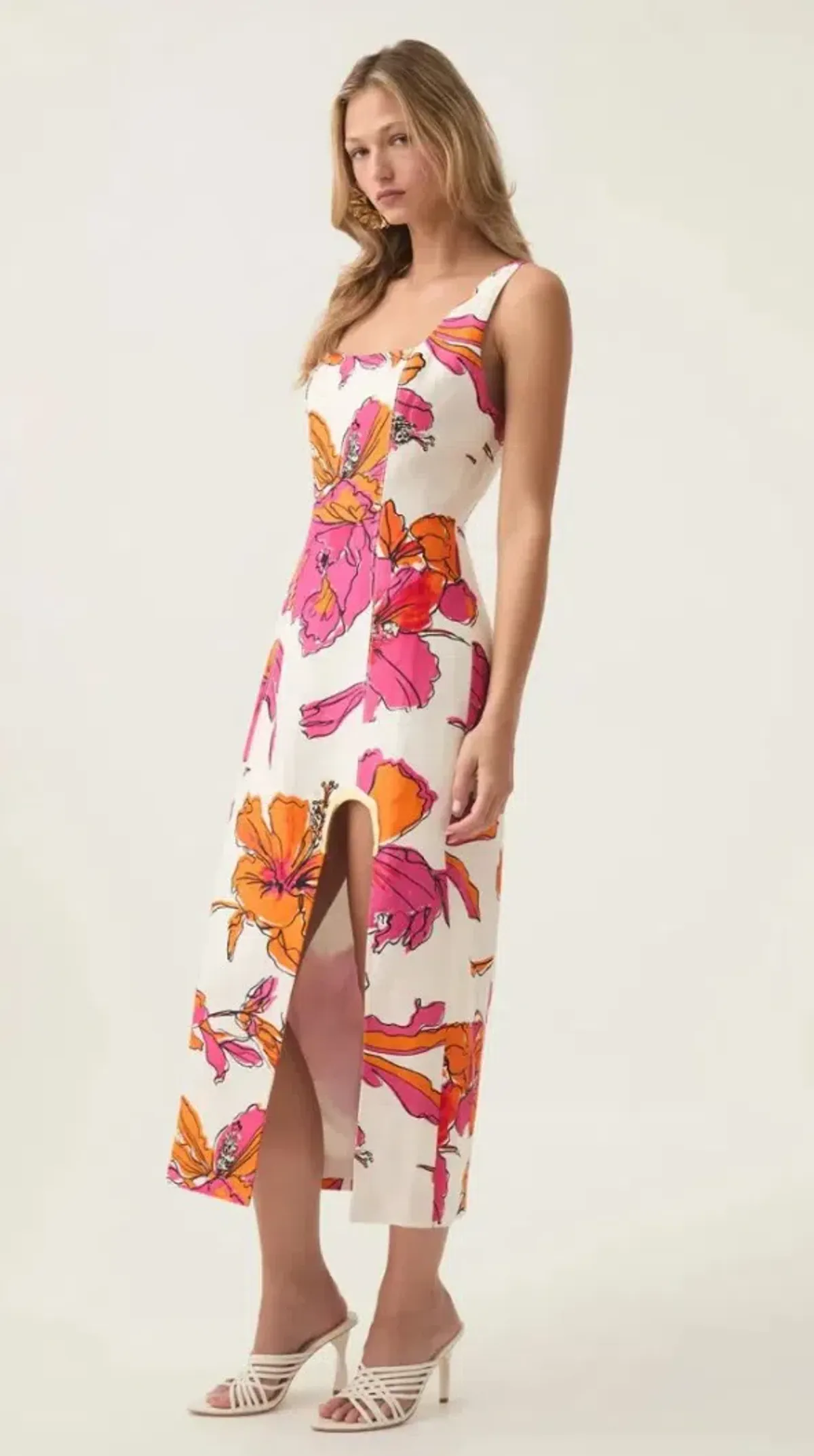 Aje Flourish Hibiscus Midi Dress size 6 - Image 4