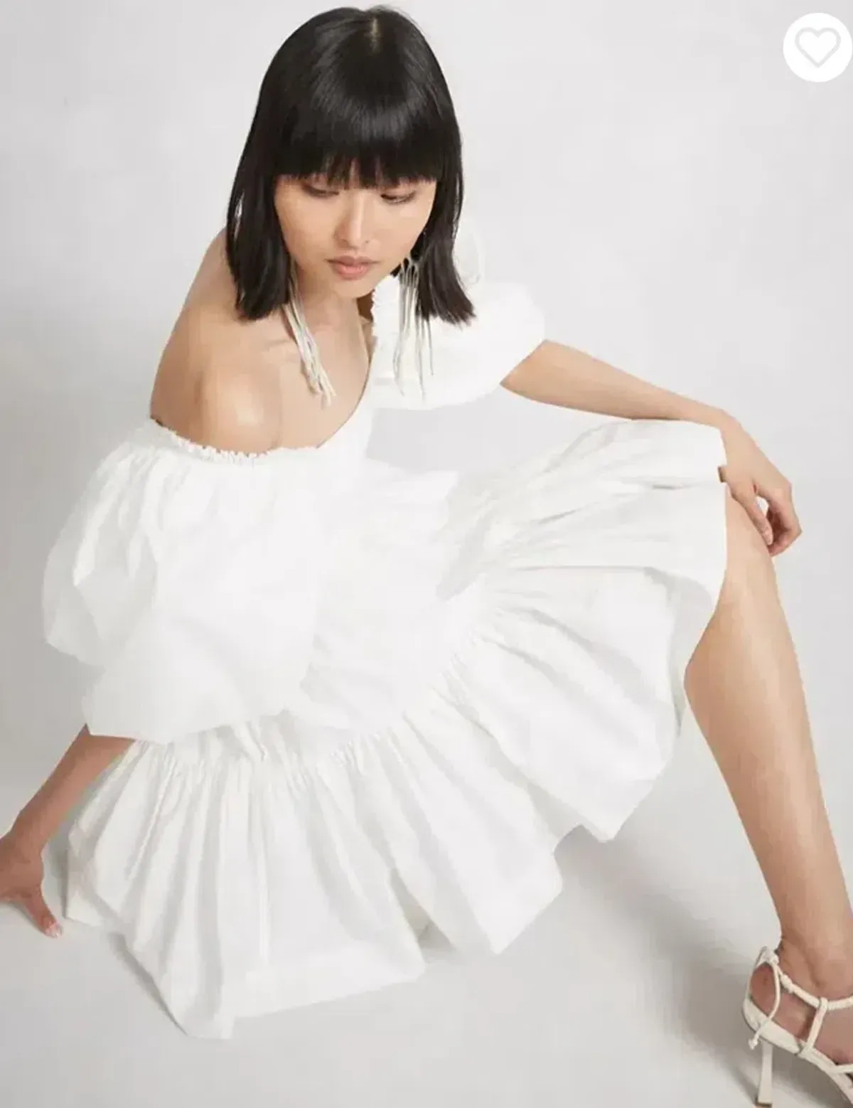 Aje Casa Puff Sleeve Mini White size 6 - Image 2