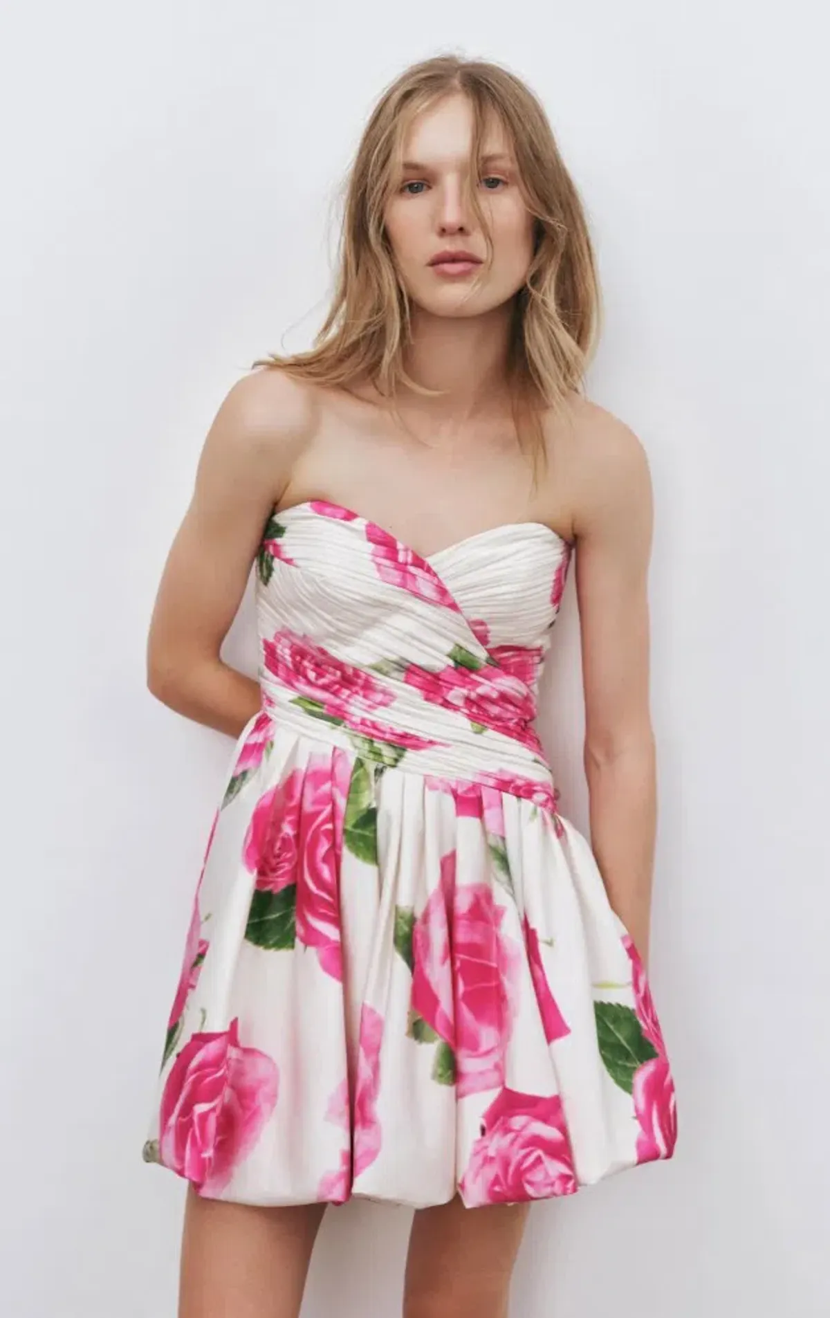 Aje Olea Bubble Hem Mini Dress Soft Rose Light Size 8 - Image 3