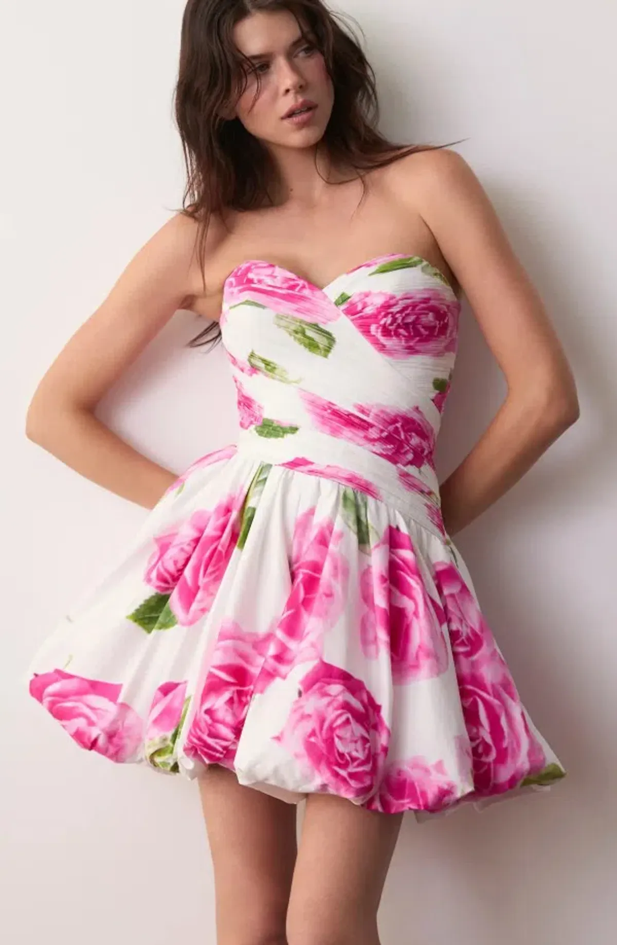 Aje Olea Bubble Hem Mini Dress Soft Rose Light Size 8 - Image 6