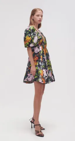 Aje Gabrielle Plunge Mini Dress Midnight Floral size 8 for rent on The Volte - image 3