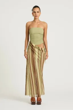 Roscoe Maxi Dress in Earth Stripe | Size 8 for rent on The Volte - image 1