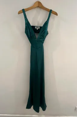 Emerald Green slip maxi dress Shareen Collection Size 6 for rent on The Volte - image 2