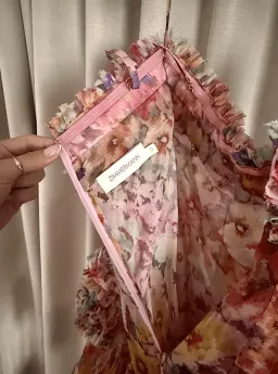 Zimmermann Luna Ruffle Bandeau Gown Multi Floral Size 0 / AU 8 for rent on The Volte - image 6