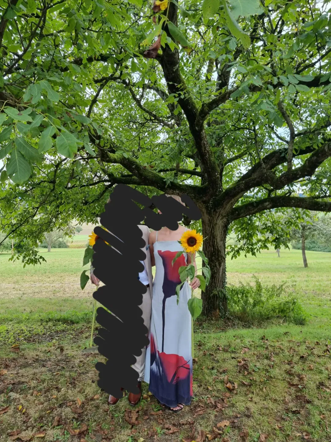 Floral Blue and Red Slip Maxi Dress Size 8/10 for rent on The Volte - main image