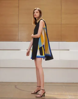 Saturday Club Side Printed Pleated Mini Dress Size 8 for rent on The Volte - image 1