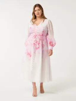 Forever New Kahlani Curve Long Sleeve Midi Dress for rent on The Volte - image 1