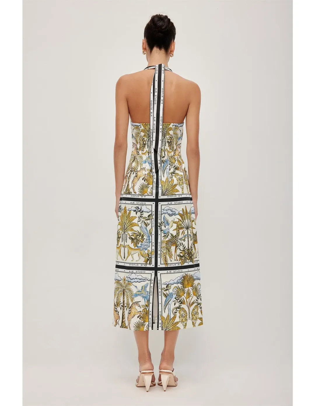 Aje Studio Rio Halter Maxi Dress Print Size 8 for rent on The Volte - main image