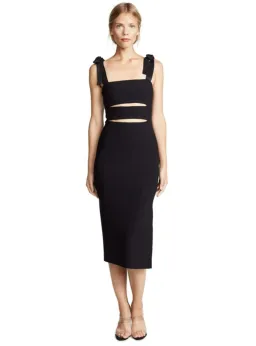 Bec & Bridge Tasha Cutout Midi Dress Black Size AU 6 for rent on The Volte - image 1