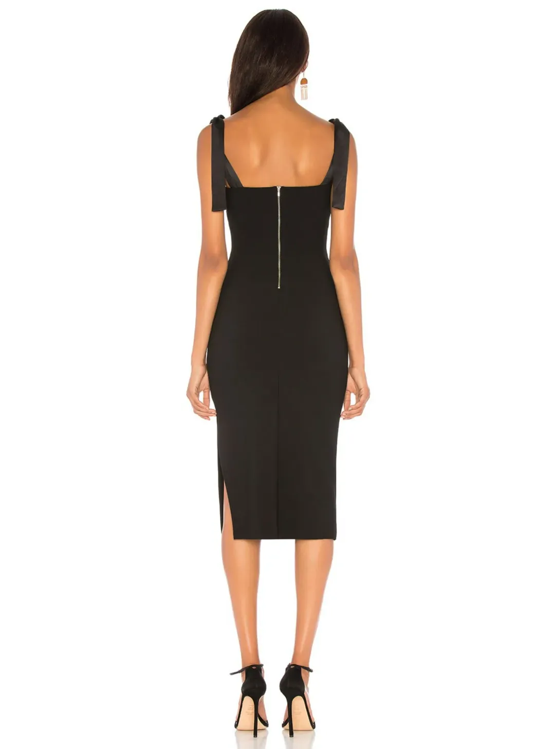 Bec & Bridge Tasha Cutout Midi Dress Black Size AU 6 for rent on The Volte - main image