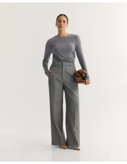 Oxford Lucy Fine Wool Knit Top Grey Size 6 for rent on The Volte - image 1
