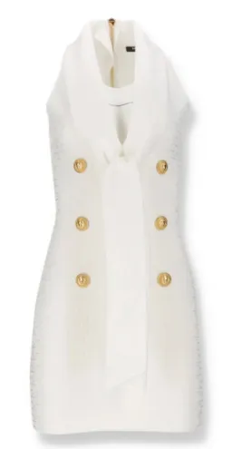 Balmain Jacquard Monogram Sleeveless Dress for rent on The Volte - image 3