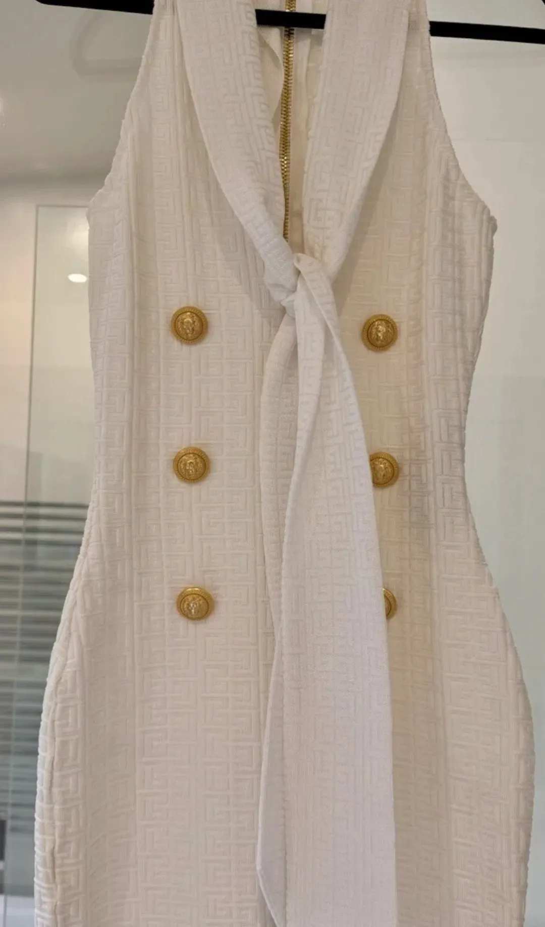 Balmain Jacquard Monogram Sleeveless Dress for rent on The Volte - main image