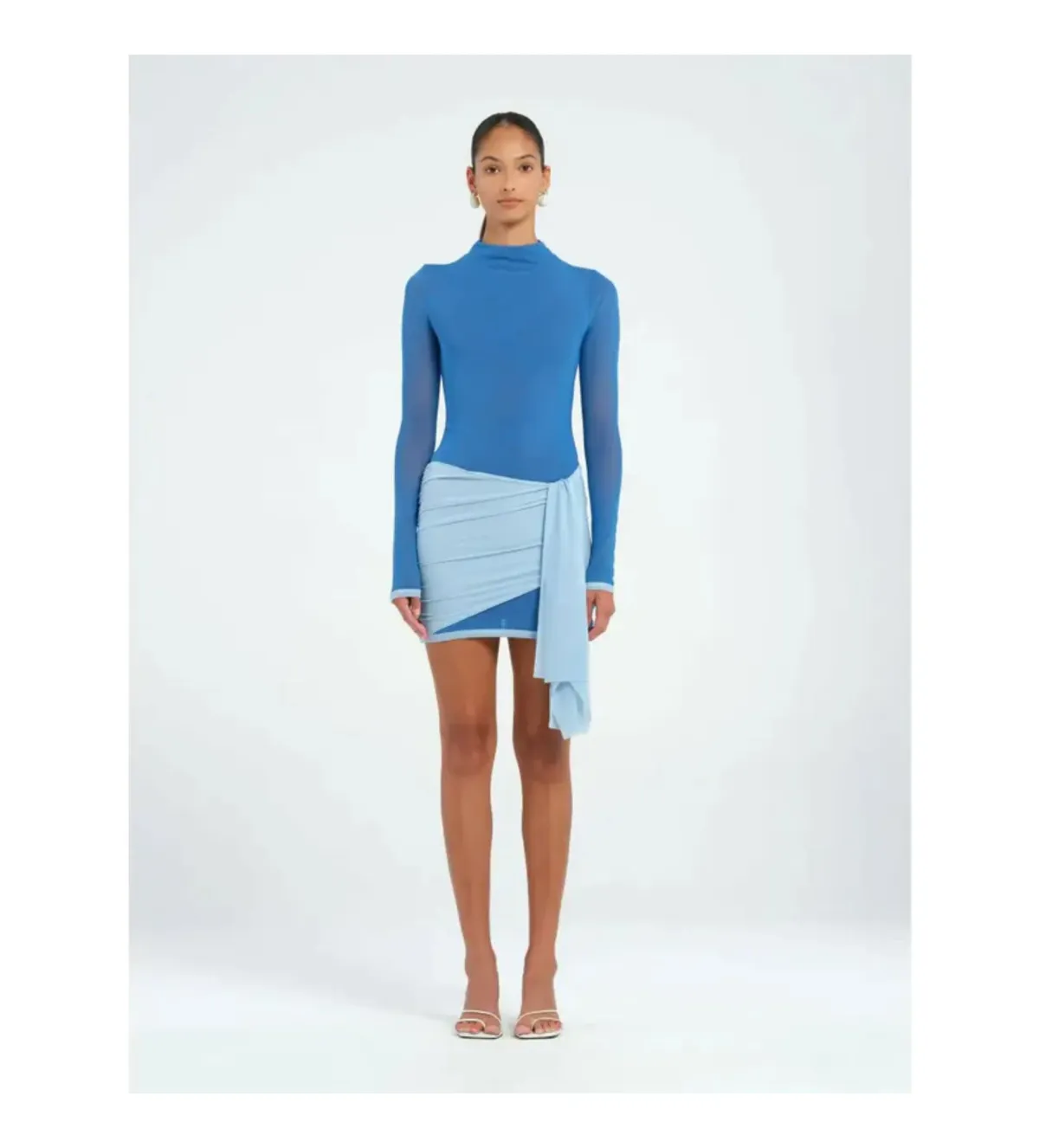 Benni Kingsley Mini Dress in Blue Size AU6 for rent on The Volte - main image