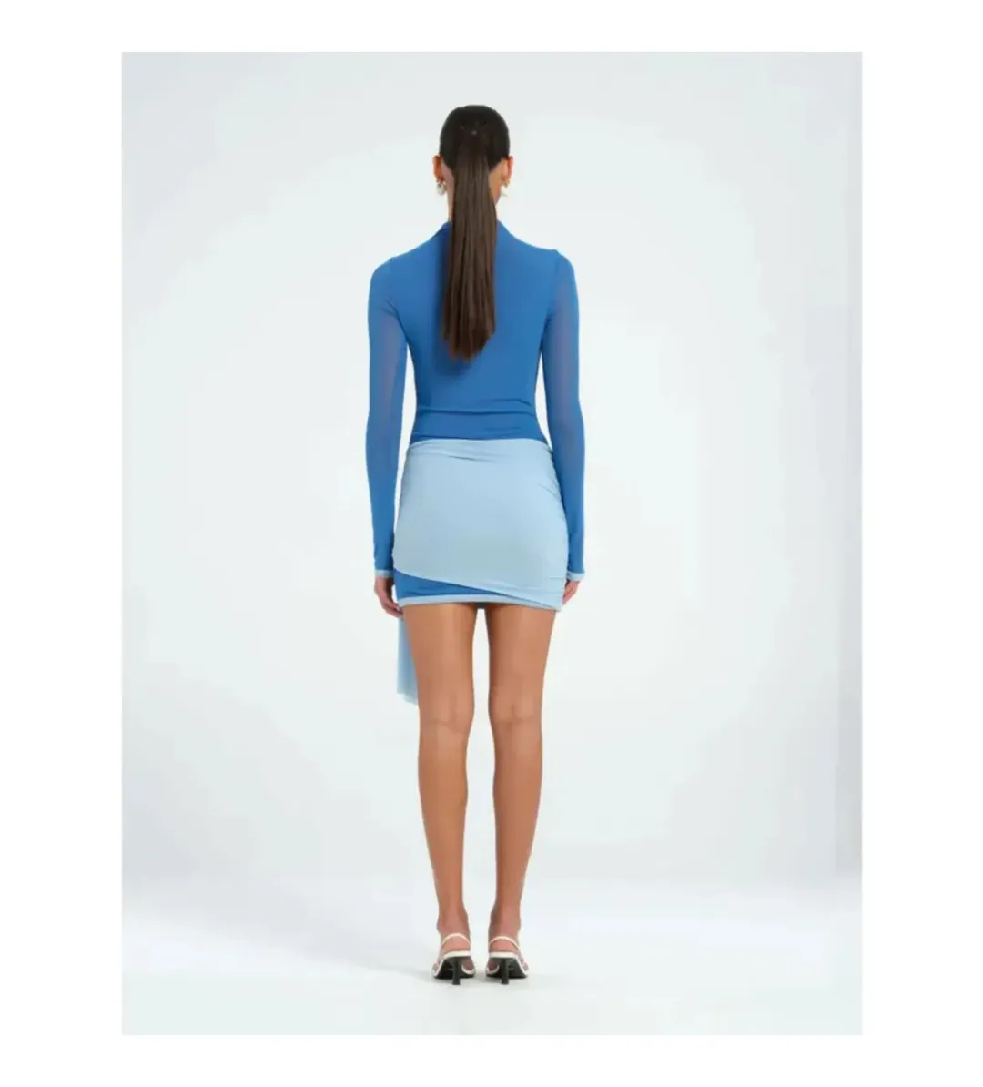 Benni Kingsley Mini Dress in Blue Size AU6 for rent on The Volte - main image
