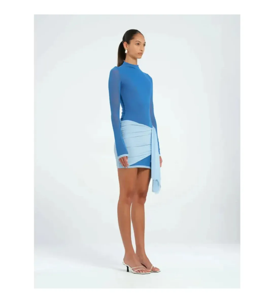Benni Kingsley Mini Dress in Blue Size AU8 for rent on The Volte - main image