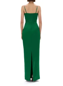 Rachel Gilbert Leora Gown in Emerald Green with Crystal Embellishments Size 1 / AU 8 | Formal dress for rent on The Volte - image 3