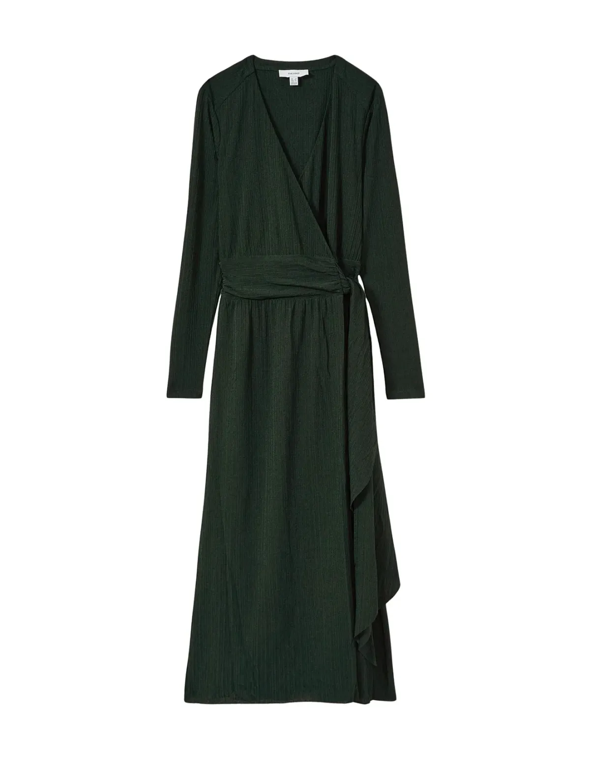 Reiss Madeline Wrap Tie Midi Dress Green Size 6 - Image 5