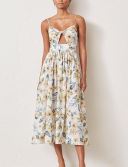 Bec & Bridge Fleurette Midi Dress | Floral Print | Size 8 for rent on The Volte - image 1
