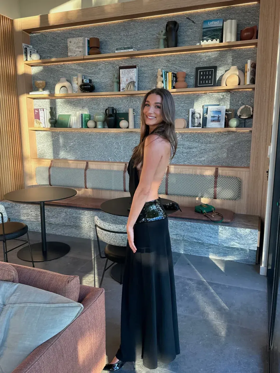 Ance Gria Adele Gown Black size 6/XS for rent on The Volte - main image