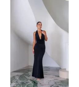 Sneaky Link Saint Plunge Maxi Dress in Black Size XS/AU6 for rent on The Volte - image 2