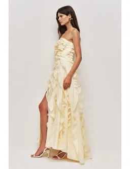 Aje Allairie Gown in Butter Yellow Size 6 for rent on The Volte - image 1
