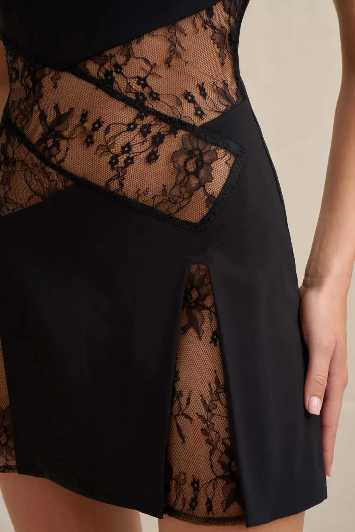 By Johnny Luna Lace Midi Dress, Black, Size 12 - Image 2