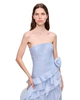 Aje Canyon Gown Cloud Blue Size 10 for rent on The Volte - image 3