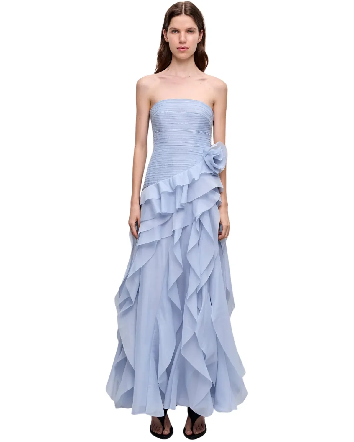 Aje Canyon Gown Cloud Blue Size 10 for rent on The Volte - main image