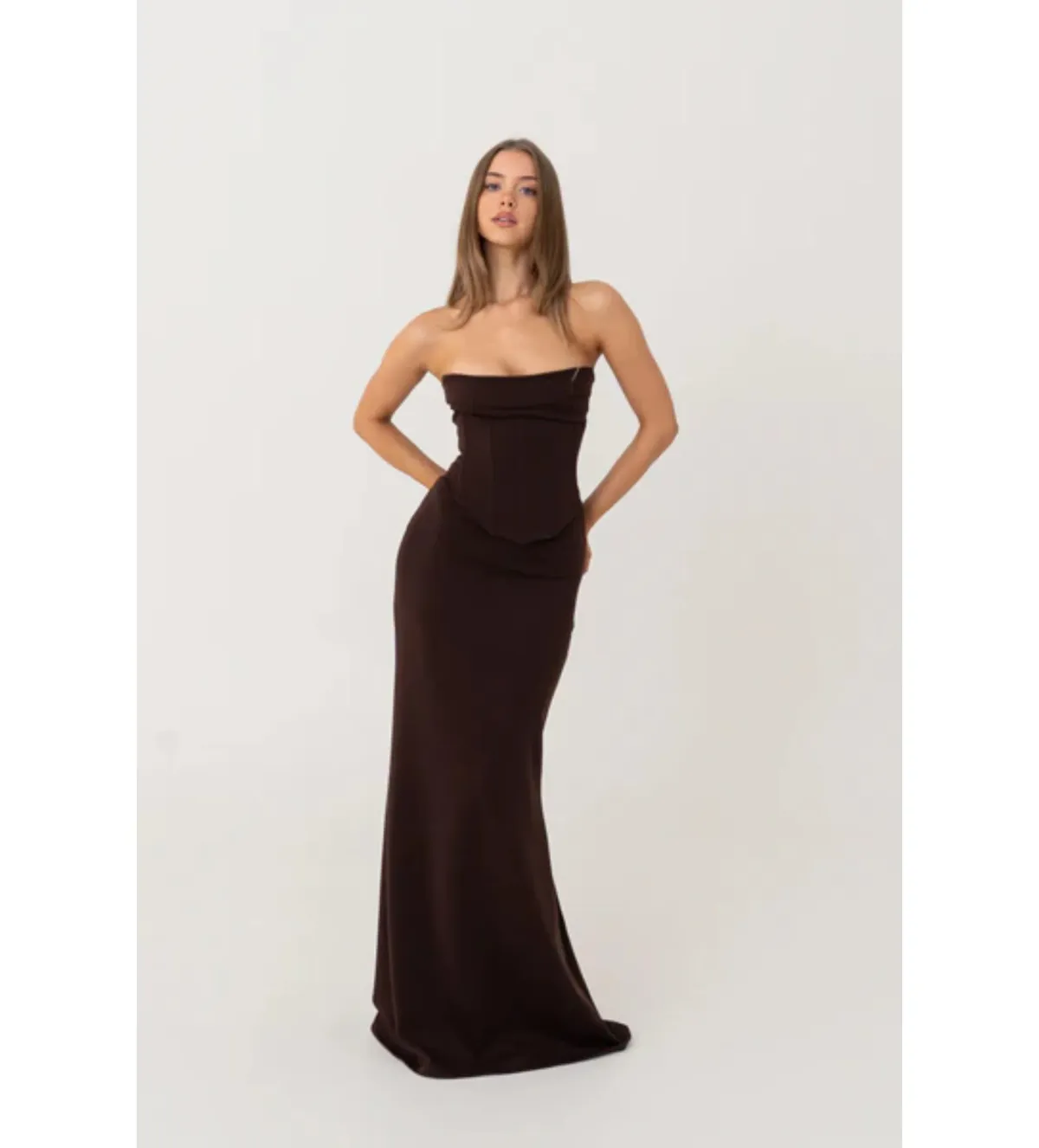 Hntr The Label Louie Gown in Brown Size XS/AU6 - Image 1