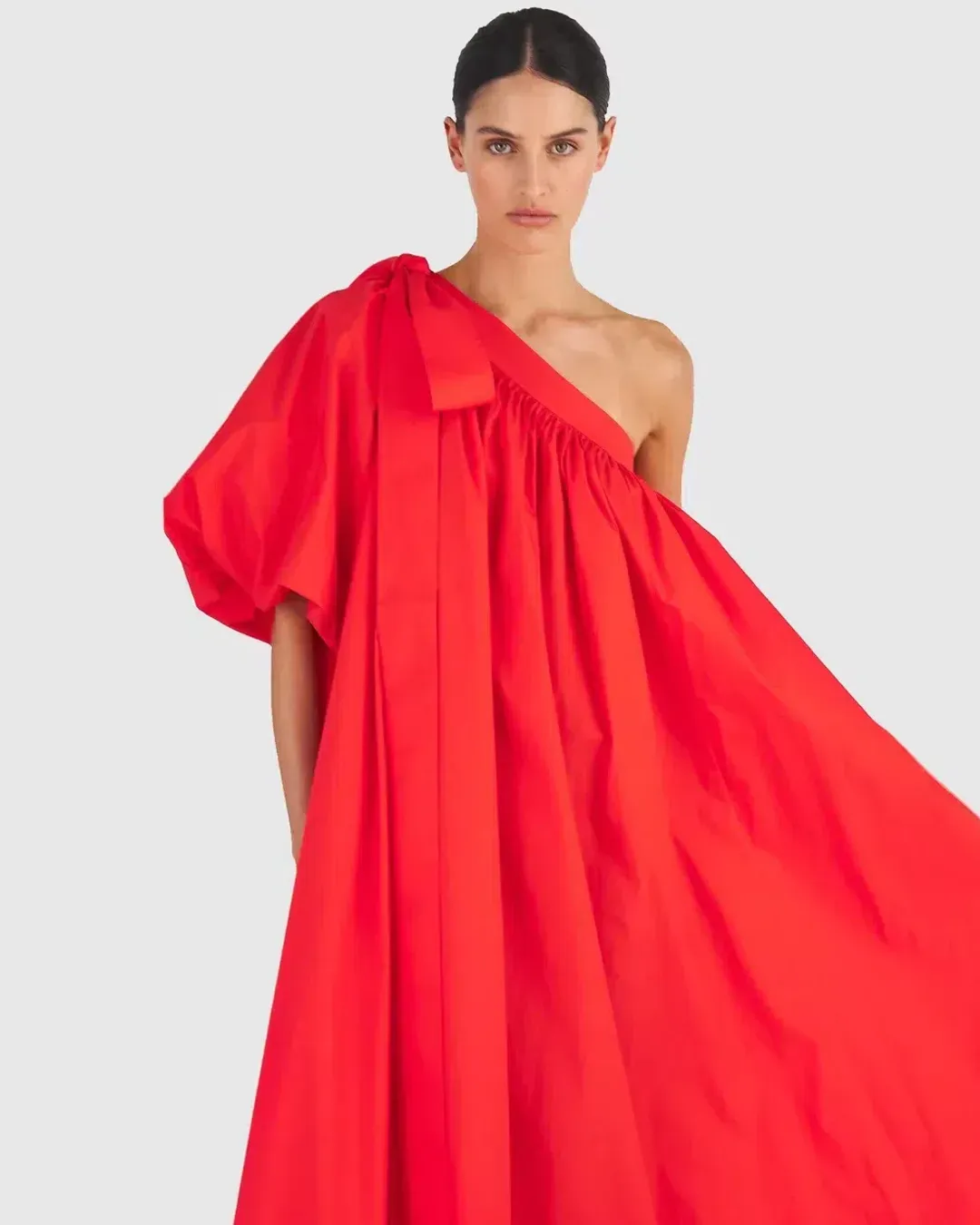 Oroton One Shoulder Dress in Red Size AU 12 for rent on The Volte - main image