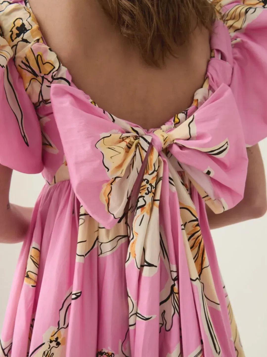 Greta Bow Back Mini Dress for rent on The Volte - main image