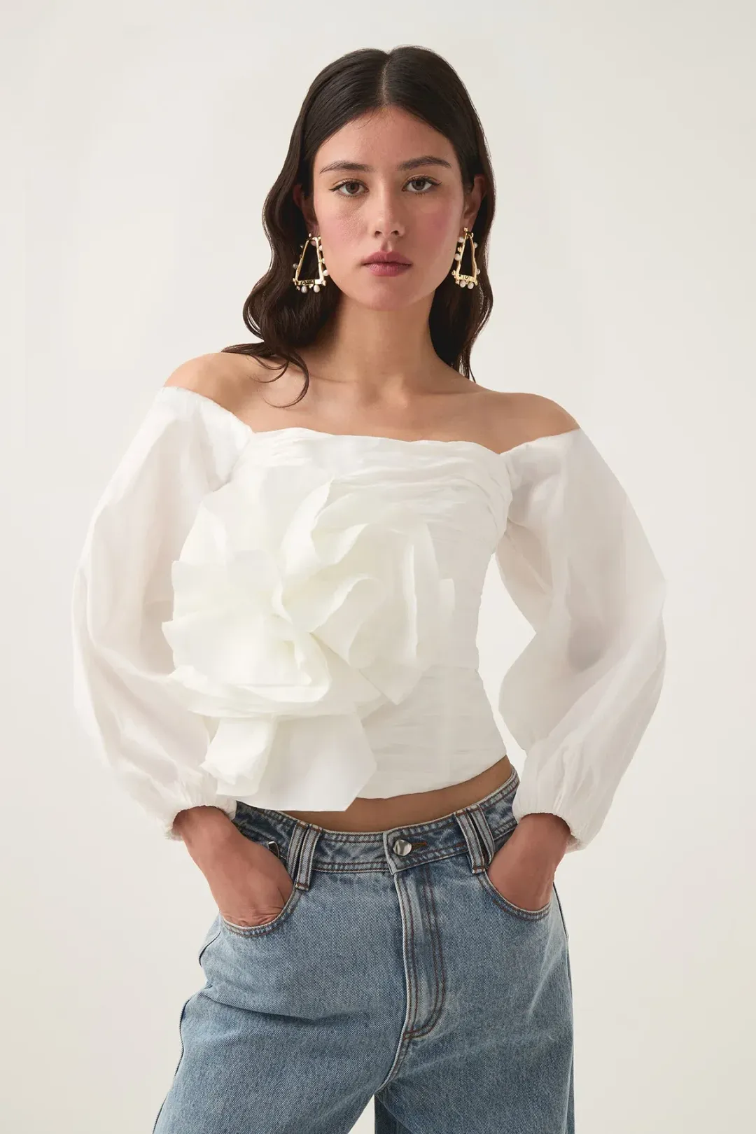 Aje - Parallels Spiral Top for rent on The Volte - main image